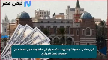 قرار صادر.. خطوات وشروط التسجيل في منظومة حجز العملة من مصرف ليبيا المركزي